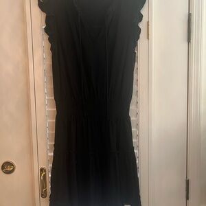 Boutique Voy Black Sleeveless Flutter Mini Sundress